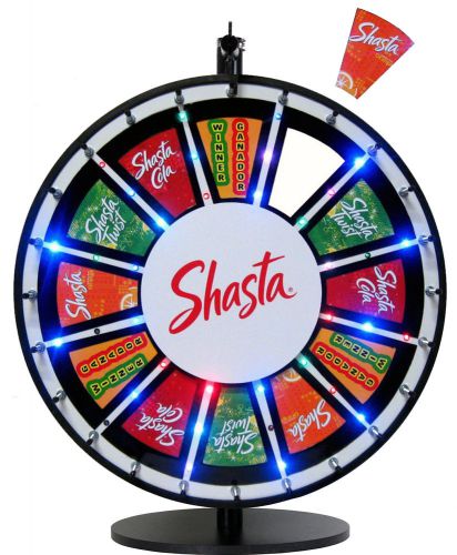 24&#034; insert your own graphics prize wheel with blinking leds-lighted prize wheel for sale