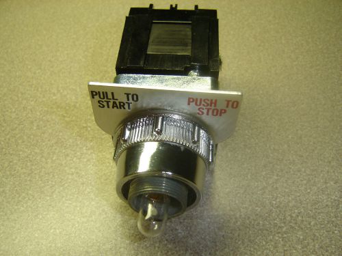 REES 41150-000 Push Pull Illuminated Switch with 2 contact blocks &amp; lamp module