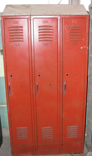 36&#034; X 12&#034; X 66&#034; Personnel/Gym/School/Equipment 3 Storage Locker Set