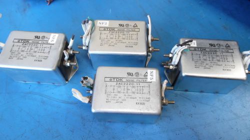 Lot of 4 tdk zac2220-11 noise filters for sale