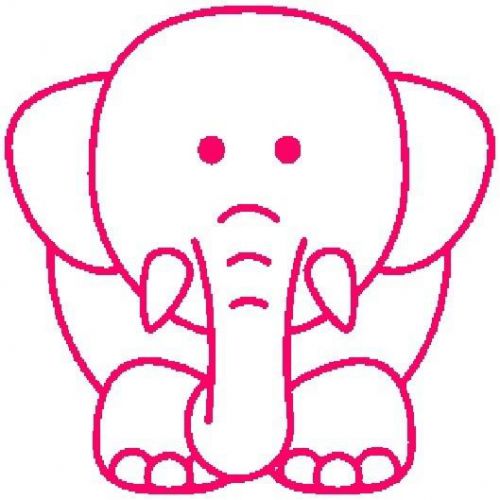 30 Custom Pink Elephant Personalized Address LabelsAngel Art