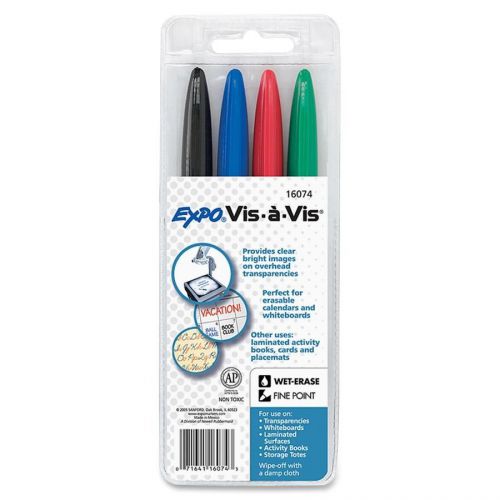 Expo Vis-a-Vis Wet Erase Overhead Transparency Markers