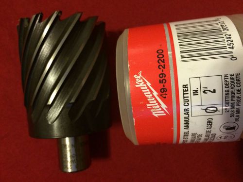 Milwaukee 49-59-2200 2 in. x 2 in. high speed steel annular cutter new 49592200 for sale