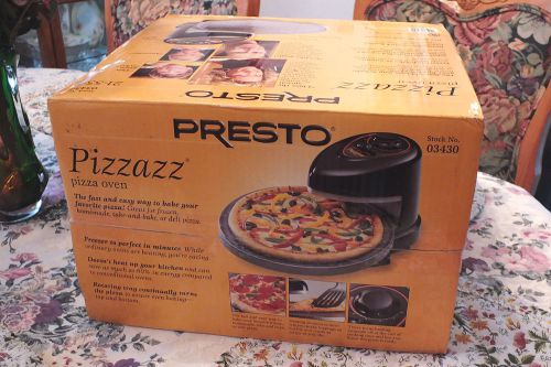 Presto Pizzazz Pizza Oven Maker Turntable Cooker FREE SHIPPING - New In Box