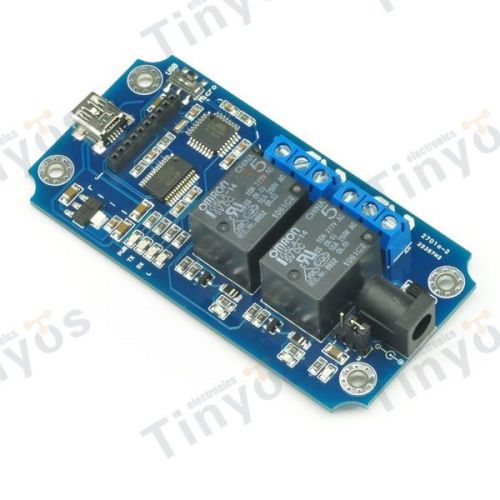 2 Channel USB/Wireless Relay Module (Xbee,Bluetooth,WIFI ) +cell phone control