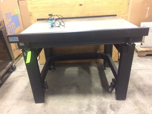 TMC OPTICAL TABLE w/ TMC MICRO-G ROLL AROUND BENCH, breadboard, casters
