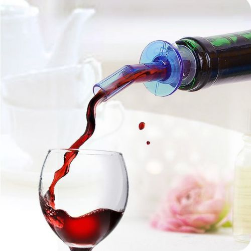 4pc new bottle pourer spout stopper dispenser liquor flow olive oil wine vinegar for sale
