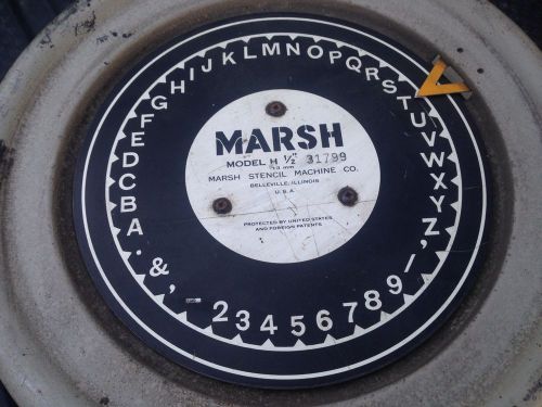 Marsh Model H- 1/2&#034; Stencil Cutting Machine Heavy Duty Professional