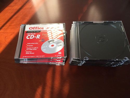 Office depot 8 CD-R 700MB/80 Min. 1x-48x with Case + 14 Cases