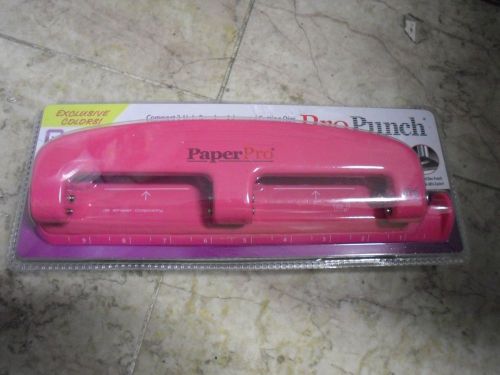 New ! PaperPro 3-Hole Punch 12 sheet capacity 2101 12 sheet Capacity Pink Color