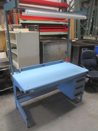 #k541 isles workbench lab station esd lamistat power light drawer cantilever for sale