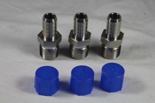 1/2 hose x 1/2 mpt stainless steel adapters