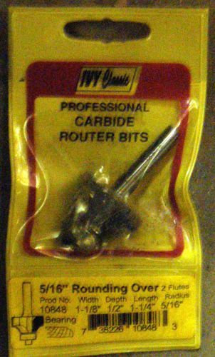 IVY CARBIDE ROUTER BIT 5/16&#034; ROUNDING OVER 1/4&#034; SHANK