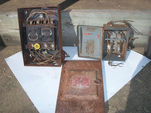Antique Electrical Boxes from Old Barn  Arrow Hart &amp; Westinghouse  Vintage Used