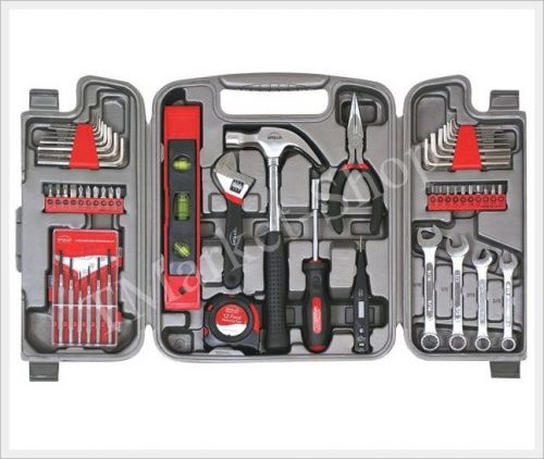 53-piece tool kit construction equipment home repair heavy-duty w/ carry case for sale