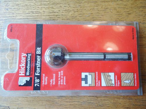 7/8&#034; Hickory Woodworking Forstner Bit - Brand New in Sealed Package
