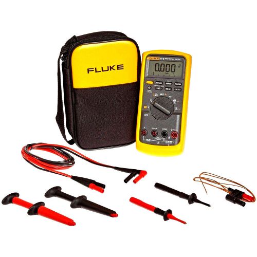 Fluke 87v/e2 w/ kit for ac &amp; dc meter electrical multimeter industrial true-rms for sale