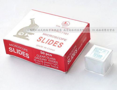 SALE! 50 pcs Pre-clean Blank Glass Slides and 100 pcs Square Cover