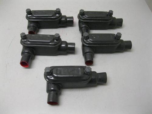 Lot (5) 3/4&#034; Thomas &amp; Betts Ocal Blue Conduit Outlet Body NEW G13 (1844)