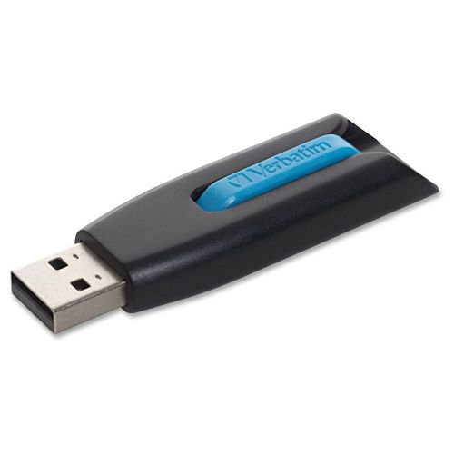 Verbatim 49176 Store N Go V3 USB 3.0 Flash Drive, 16GB, Retractable, Blue/Black