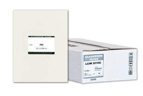 Purus LCIW2010C White Latex Clean Image Cleanroom #22 Paper, 11&#034; Length x 8.5&#034;