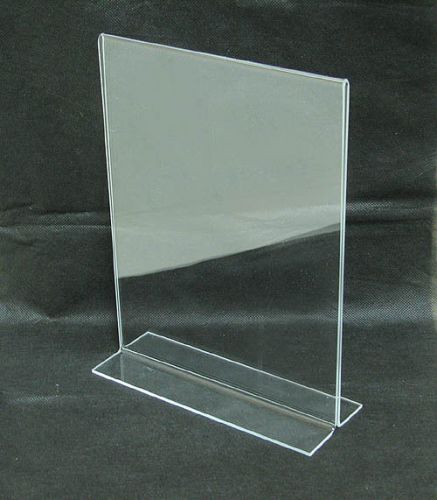 NEW Azar  11&#034; x 8-1/2&#034; Vertical Double Sided Stand Up Acrylic