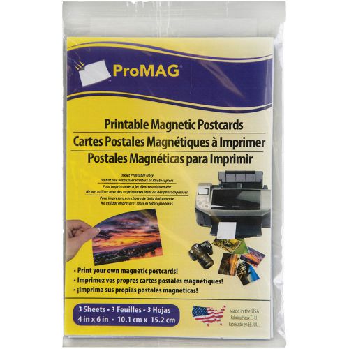 White Inkjet Printable Postcard Magnet 3/Pkg-4&#034;X6&#034; Matte/Gloss