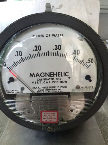 HVAC Dwyer Magnehelic 0-0.5 &#034;w.g.