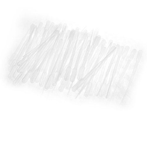 Amico 100 Pieces Clear White Plastic Liquid Dropper Pasteur Pipettes 3ML
