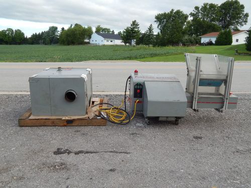 Polymer systems 88a auger feeder granulator w/ blower in sound proof enclosure for sale