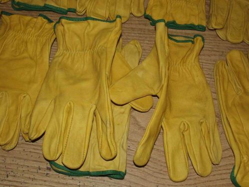 Driver Leather Work Gloves, 12 Pairs Size Medium, Real Leather!