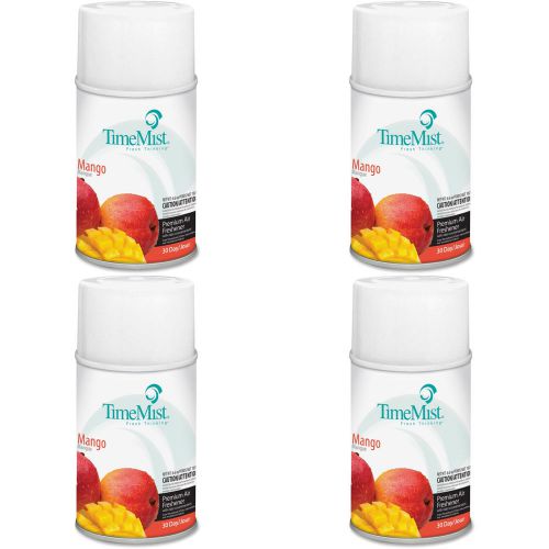 TimeMist Metered Fragrance Dispenser Refill Mango 6.6 Ounce Aerosol Can 4 Packs