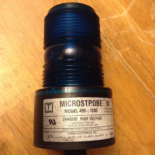 Tomar 495-1280 microstrobe iii single flash strobe beacon blue light 12-80vdc for sale
