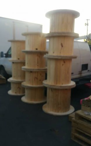 Wooden Spool Cable Wire Reels , Great for furniture or goats.  H21 x D36