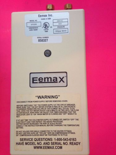 Eemax instantaneous hot water heater model #  SP3208