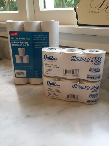 15 Thermal POS rolls 21/4&#034;x 85 1/2&#034;core