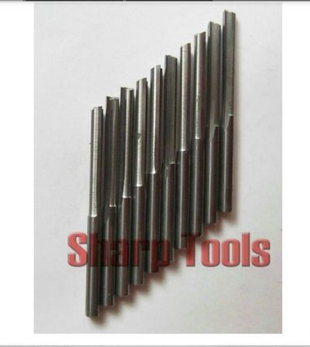 10pcs 3.175*20mm two straight flutes CNC router bits PVC, acryl, plywood