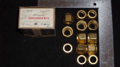 5/8&#034; SAE Short Refrigeration Forge Flare Nut # NS4-10 Mueller 14 pieces  ((#3419