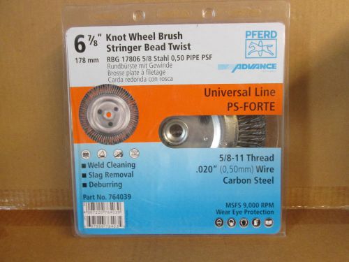 Pferd ~ abrasive wire wheel brush grinder knotted twist 6-7/8&#034; weld rust cleaner for sale