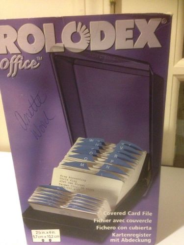 Rolodex 67011 Rolodex Covered Business Card File 500 2-1/4x4 Cards 24 A-Z