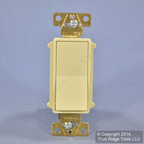 New P&amp;S Ivory COMMERCIAL DOUBLE POLE Decorator Rocker Light Switch 20A 2622-347I