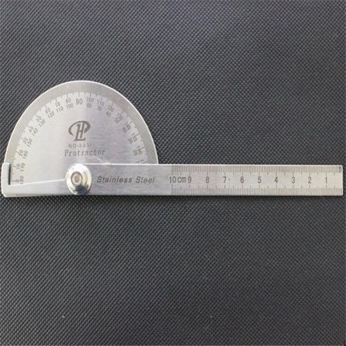 Economic stainless steel protractor metalworking angle measure 10cm ruler tools for sale