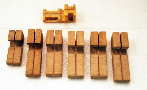 Six (6) Wooden Line Blocks for Brick Block and Masonry Contractors Corner Blocks