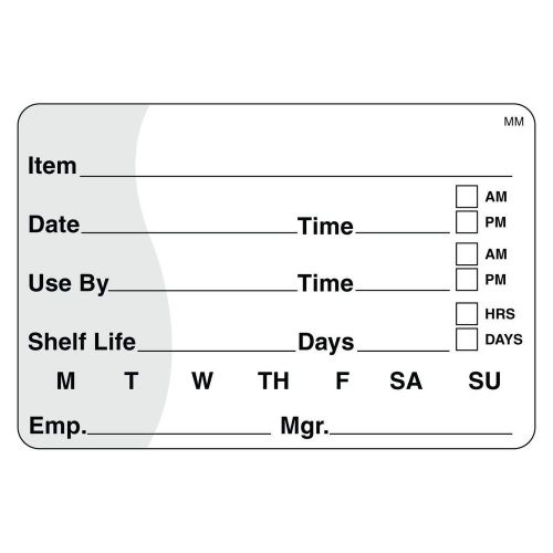 Daymark it110342 movemark shelf life/use by removable label 2&#034; x 3&#034; (roll of ... for sale