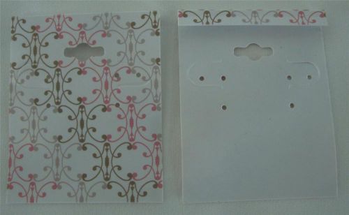 Qty. 25 Romantic Plastic Earring Cards Hold Merchandise Price Tags
