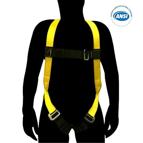 Full Body Construction Harness Belt Back Safety D-Ring Adjustable Worker Protect