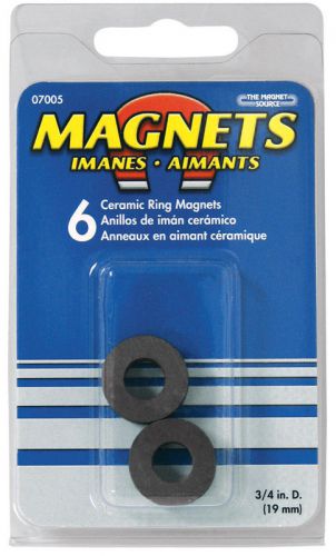Master Magnetics 07005 3/4&#034; Ceramic Magnetic Ring (Set of 6)