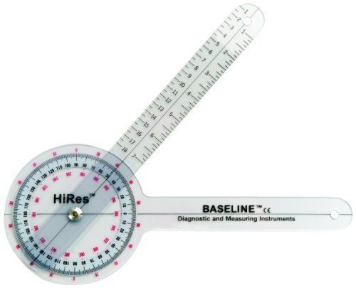 Baseline Plastic HiRes 360 Degree ISOM Goniometer  6&#034; Length