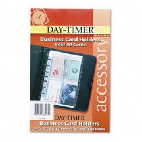 Day-Timer Business Card Holders for Looseleaf Planners, 5 1/2 x 8 1/2, 5/Pack