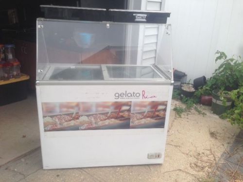 Gelato Case 12 PAN Ice Cream Dipping Cabinet Freezer